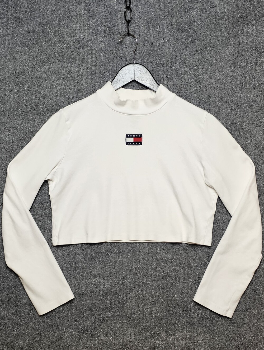 Vintage Tommy Hilfiger/ Cropped Mock Neck Baby Tee -